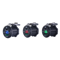 Stopkontak PD 45W Pengisi Daya QC3.0 18W Soket Pengisi Daya Mobil USB C 12V dengan Voltmeter LED dan Konektor Adaptor Daya 50A Kabel 2m