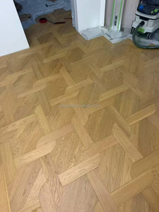 Dalles de parquet en bois de chêne blanc américain et noyer américain LongWell, forme hexagonale, emboîtables, géométriques, modernes, mates, écologiques - Product Image 4