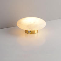 Nouvelle Lampe de Table Décorative LED en Marbre Alabastre Naturel à Luminosité Réglable 2026 – Idéale pour Hôtels et Restaurants (Veilleuse)