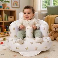 Chaise gonflable pour bébé avec logo personnalisé, en PVC de 0,3 mm d'épaisseur, siège d'apprentissage en forme d'ours, pour 3 à 36 mois, vente en gros haut de gamme OEM