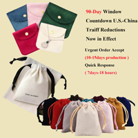 Sac de rangement pour bijoux en papier personnalisé avec logo A1, avec cordon de serrage pour bagues, bracelets, lunettes - Petits sacs porte-bonheur