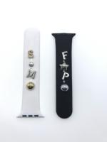 Offre Spéciale de luxe plus récent métal lettres alphabets breloques Apple Watchband breloques décorations