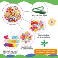 Kits de Bricolage DIY : Faites Votre Propre Bouquet de Fleurs en Feutre avec Trèfle et Vase – Boutons de Fleurs en Feutre pour Filles