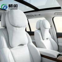 Coussin de nuque ergonomique en suède auto-adhésif pour voiture, fixation universelle par bande auto-agrippante, accessoire intérieur automobile