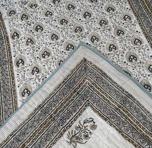 Antique Kantha <b>Quilt</b> Heavy Cotton Reversible <b>Indian</b> Tribal Embroidery Blanket Handmade Vintage Bedding Artisan High Organic - Product Image 6