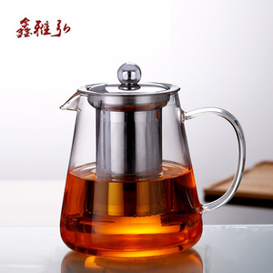 กาน้ำชาแก้วพร้อมตัวกรองสแตนเลสสำหรับต้มชา รุ่น 082 - Product Image 3