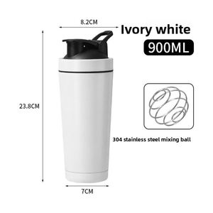New Modern 304 Stainless Steel Shaker Cup High-Appearance Fitness Sports Insulated <b>Mug</b> <b>Large</b> Capacity for Protein Powder Mixing - Product Image 6
