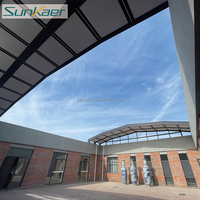 Venta caliente superior de aluminio al aire libre Sunroom policarbonato techo rodante para terraza extraíble Patio techo de lona retráctil