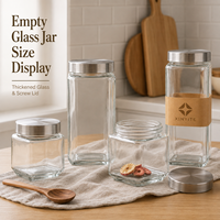Grand bocal de rangement en verre transparent avec couvercle en verre, récipient de cuisine hermétique en silicone pour farine, poudre de cacao, fournitures de pâtisserie