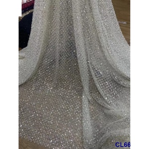 RTS lisami fleur haricots haricot perle paillettes conception mariage mariée dentelle tissu - Product Image 1