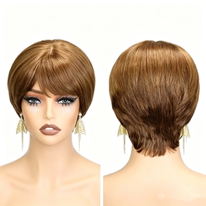 โปรโมชั่น Letsfly ราคา 13.5$ วิกผมสั้นทรง Pixie ราคาถูก พร้อมเชือกผูก 3x1  ทำจากผมแท้ 100% ผมบราซิล ขายส่งสำหรับผู้หญิงผิวสี น้ำหนัก 105 กรัม - Product Image 3