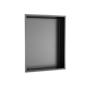 Nicho de Ducha de Acero Inoxidable 19 X 15 Negro Metálico, Accesorio de Baño Rectangular Montado en la Pared - Product Image 1