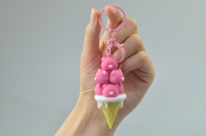 Dễ thương phim hoạt hình sáng tạo dễ thương schoolbag Mặt dây chuyền búp bê Keychain Silicone Mặt dây chuyền cao su PVC Keychain - Product Image 5