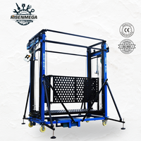 Échafaudage Électrique Risenmega, Capacité de Levage 2-20M, 500KG 1000KG, Plateforme avec Stabilisateurs, Plateforme Élévatrice Personnalisable pour le Commerce de Détail