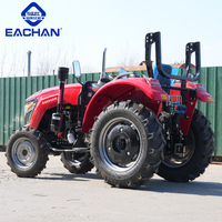 Tracteurs à roues 4x4 de 50 CV avec livraison gratuite, pour l'agriculture domestique, labour, semis, et travaux de drainage multifonctionnels, petit tracteur à roues