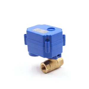 TOYI Electric Actuator Mini Motorized Ball Valve 3-Way Stainless Steel Brass and Plastic Material for Heating Equipment