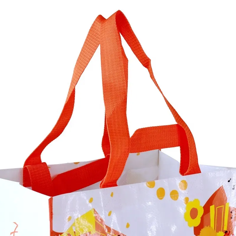 Özel taşıma kumaşı PP dokuma çanta Tote çanta tekrar kullanılabilir alışveriş poşetleri