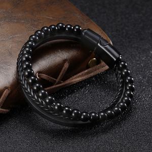 Men's New <b>Fashion</b> <b>Bracelet</b> Woven Design with Natural Tiger Eye <b>Beads</b> Party Gift Charm Jewelry - Product Image 4