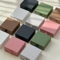 Boîte à bijoux en carton avec tiroir doublé éponge, fermeture magnétique, vernissage, logo personnalisé pour montre, bague, boucles d'oreilles, collier, rangement cadeau