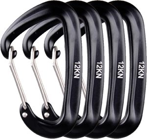 Carabines robustes 12kN, porte-clés en aluminium avec anneau en D, petite carabine 12kN - Product Image 1