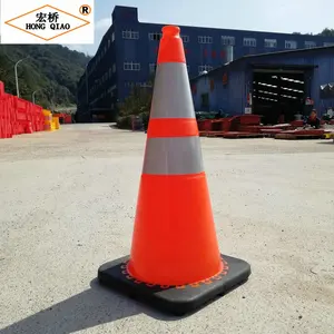 Cônes de sécurité routière réfléchissants en PVC en gros aux États-Unis, cônes de circulation pour application routière - Product Image 5