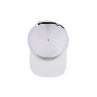 Casquette Snapback Luxe Personnalisée pour Hommes, 7 Panneaux, Patch en Caoutchouc, Résistante à l'Eau, Perforée par Découpe Laser, avec Sangle en Cuir
