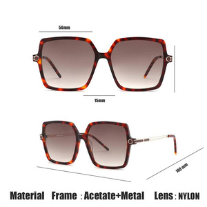2025 occhiali da sole geometrici polarizzati Full-Frame in metallo con struttura in acetato di design di ultima moda - Product Image 2