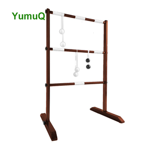 यूमुक ग्रेड उच्च गुणवत्ता वाली हार्डवुड लकड़ी गोल्फ सीढ़ी टॉस गेंद रैक खेल इनडोर/आउटडोर - Product Image 1