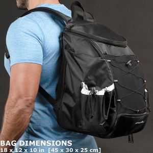 Échantillon gratuit : Sacs de pickleball noirs grande capacité pour hommes ou femmes avec porte-balles de pickleball - Product Image 4