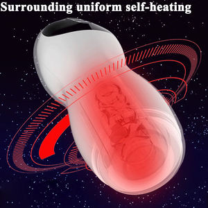 Intelligente multifunctionele 4-modi vibratie zuigende geluidswarmende vliegtuigbeker volwassen seksspeeltjes masturbatiemachine - Product Image 6