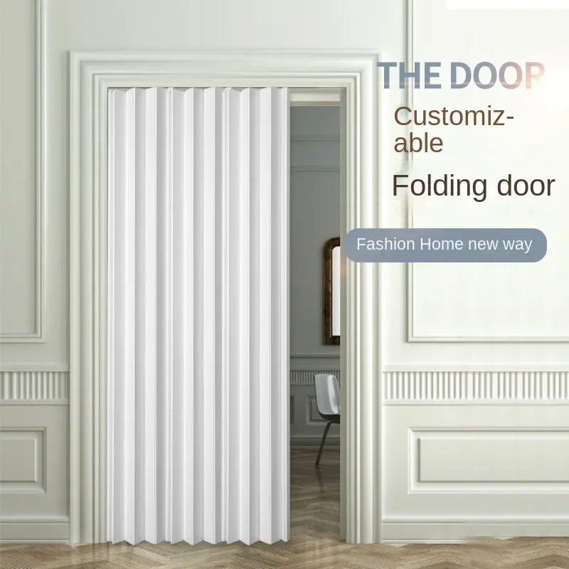 Wholesale Custom pvc folding door shop door cheap reasonable price pvc laminated mdf door pvc kitchen Gate