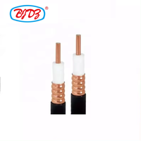 Câble Heliax à faible perte, 50 ohms, 1/4 pouce, 1/2 pouce, super flexible, câble coaxial corrugué pour télécommunications, fourni par l'usine