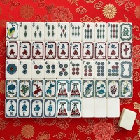 Jeu de Mahjong américain de luxe personnalisé en acrylique sculpté, 160 tuiles, ensemble blanc exquis pour 4 joueurs, idéal pour les voyages en famille et les fêtes