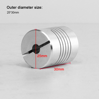 Connecteur fileté élastique de haute qualité 25x30mm OEM personnalisable pour les accouplements d'arbre de moteur flexibles Application de diamètre extérieur