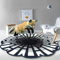 3D Optische Täuschung Teppiche Geometrisches Wirbelmuster Teppiche Badezimmer Büro Deko Teppiche Innenbereich Bodenmatten