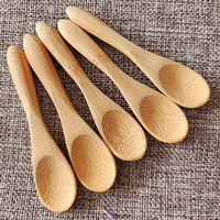Accessoires de cuisine pour fêtes de mariage, différentes tailles disponibles, mini cuillère à dessert en bois de bambou naturel, crème glacée, yaourt et miel