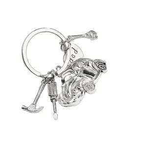 T1811 gantungan kunci mobil Mini logam, gantungan kunci mobil, tas hadiah Hari Ayah, gantungan kunci untuk pria