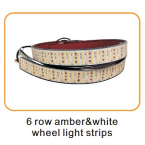 6 Row Amber & White Wheel Light Strips - Product Image 1