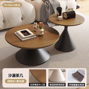 Coffee <strong>Tables</strong> Nordic <strong>Sofa</strong> Metal Oak Gold Round Tea Side Living Room Furniture Accent <strong>End</strong> Modern Luxury Wood Coffee <strong>Tables</strong> <strong>Set</strong> - Product Image 2