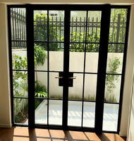 Varios estilos, marco de acero de hierro, ventanas de vidrio que se pueden abrir, aislamiento térmico, ventana de vidrio, personalizar ventanas interiores y exteriores