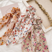 Nouvelles écharpes et chouchous faits main en tissu floral de style européen-américain, écologiques et tendance, pour queue de cheval, accessoires capillaires