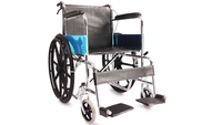 Fauteuil Roulant Manuel Standard Haut de Gamme en Acier Chromé 809, Idéal pour les Soins de Santé