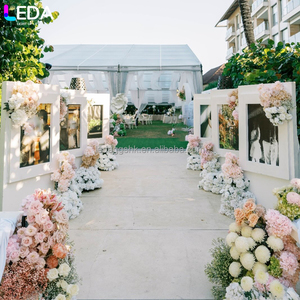 ฉากหลังงานแต่งงาน LEDA สไตล์เรียบง่าย สำหรับงานปาร์ตี้  ผนังอะคริลิคสีขาว รูปทรงสี่เหลี่ยม  ชุดฉากต้อนรับสำหรับทางเข้า - Product Image 2