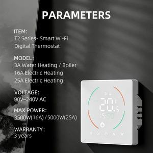 Contrôleur de température à affichage numérique, <span class=keywords><strong>thermostat</strong></span> standard européen, Tuya Wifi Zigbee, chauffage au sol intelligent, écran LCD, <span class=keywords><strong>thermostat</strong></span> - Product Image 2