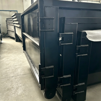 Conteneur de chantier XINTUO en acier Q345 robuste avec crochet de levage, capacité de 10 à 40 yards, empilable, pour déchets de construction et recyclage, garantie 1 an