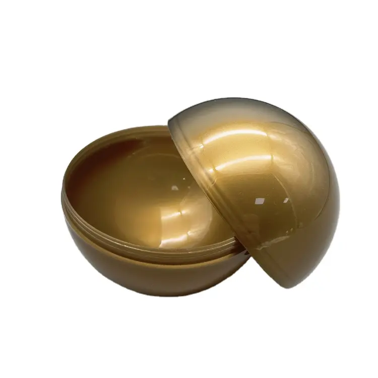Пластиковые пустые капсулы с золотым шариком для рисования, размер 50 мм, 52 мм, 60 мм, 65 мм, 70 мм, 75 мм, 80 мм, игрушечный шар с возможностью печати логотипа для игрушечного контейнера