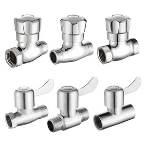 Robinet d'arrêt en acier inoxydable et cuivre 1/2 po FNP x FNP pour conduite d'eau - Product Image 1
