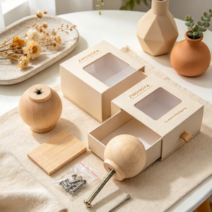 Perillas Redondas Pequeñas de Madera de Alta Calidad con Acabado Suave al Tacto para Gabinetes, Armarios, Cómodas y Muebles (Venta al por Mayor) - Product Image 4