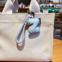 Porte-clés DIY en cuir avec alphabet, 26 lettres, porte-clés porte-bonheur, breloque mignonne pour couple, pour sac à dos, décoration de sac et de clés