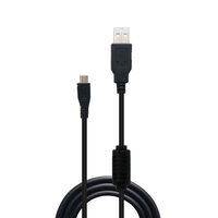 Kabel Data USB Pengisi Daya Mikro 2 in 1 untuk Kontroler Game PS4 Slim, untuk Kabel Host dan Handle PS4